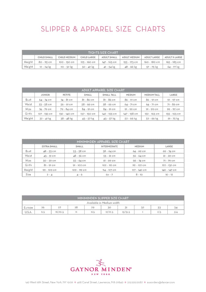 Gaynor minden sizing sale
